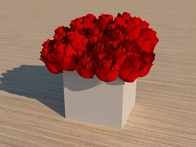 rose flower arrangement decorative ornaments 3d model