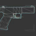 Black Ergonomic Tactical Pistol Weapon With Textured Grip And Modern Design