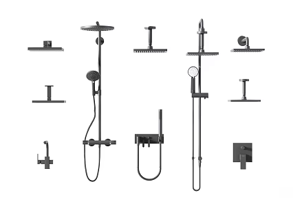 Modern shower small shower head 3d model