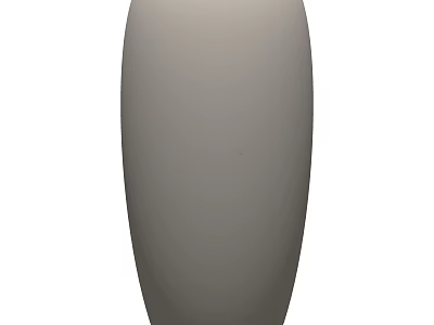 Minimalist Gray Oval Shaped Ceramic Vessel For Modern Home Decor Accent 3d model