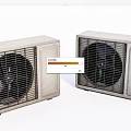 White Air Conditioner Fan Units With Grille Design For Cooling Solutions 3d model