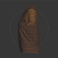 Brown Knitted T-shirt With Yellow Sleeves And Cute Bear Patch On Chest