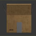 Open Brown Corrugated Cardboard Box With Tape Sealed Edges On Dark Background