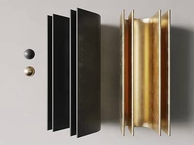 Quiet ancient metal wall lamp 3d model
