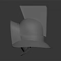 Metal Protective Helmet With Grid Visor And Tall Front Plate Design
