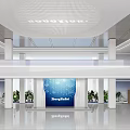 Modern Spacious Corporate Front Reception Area With Bright Sleek Minimalist Lobby Interior Design