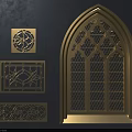 Elegant Intricate Carved Decorative Designs with Arched Window and Various Shapes