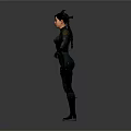 Futuristic Female Combat Character with Cybernetic Creature Features in