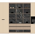 Contemporary Luxury Wine Cabinet With LED Lighting Glassware Holders And Bottle Storage