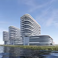 Modern Hospital Building Exterior With Multi Story Structure And Medical Design