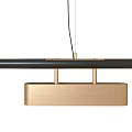 Modern Black Gold Linear Pendant Light Minimalist Design for Contemporary Home Interior Decor