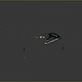 Green Mythical Creature Interacting With Blue Yellow Spotted Character In Dark Space With Floating Lights