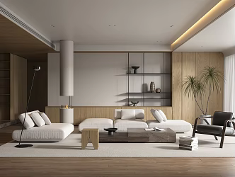 Modern Poliform living room 3d model