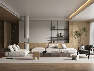 Modern Poliform living room 3d model