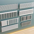 Radiator heater radiator electric heater heating plate heater vertical radiator 3d model