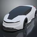 Modern White Concept Car With Sleek Design Black Roof And Stylish Wheels