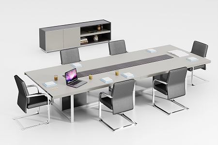 Modern Office Conference Table 3d model