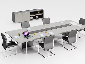 Modern Office Conference Table 3d model