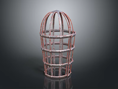 Modern Cylindrical Metal Grid Storage Basket For Daily Life Home Decor 3d model