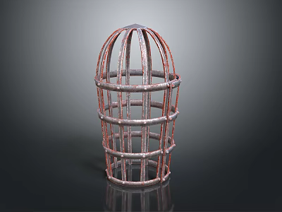 Modern Cylindrical Metal Grid Storage Basket For Daily Life Home Decor 3d model