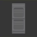 Modern Gray Multi Layer Storage Cabinet With Transparent Panels And Reflective Base