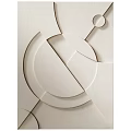 Modern Geometric Wall Decor With Abstract Circular Shapes And Textured Surface 3d model