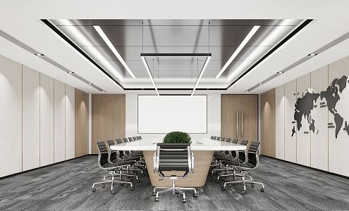 Modern Meeting Room Meeting Table and Chair 3d model