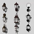 Various Vintage Industrial Wall Lamps With Decorative Designs For Home Interior Decoration