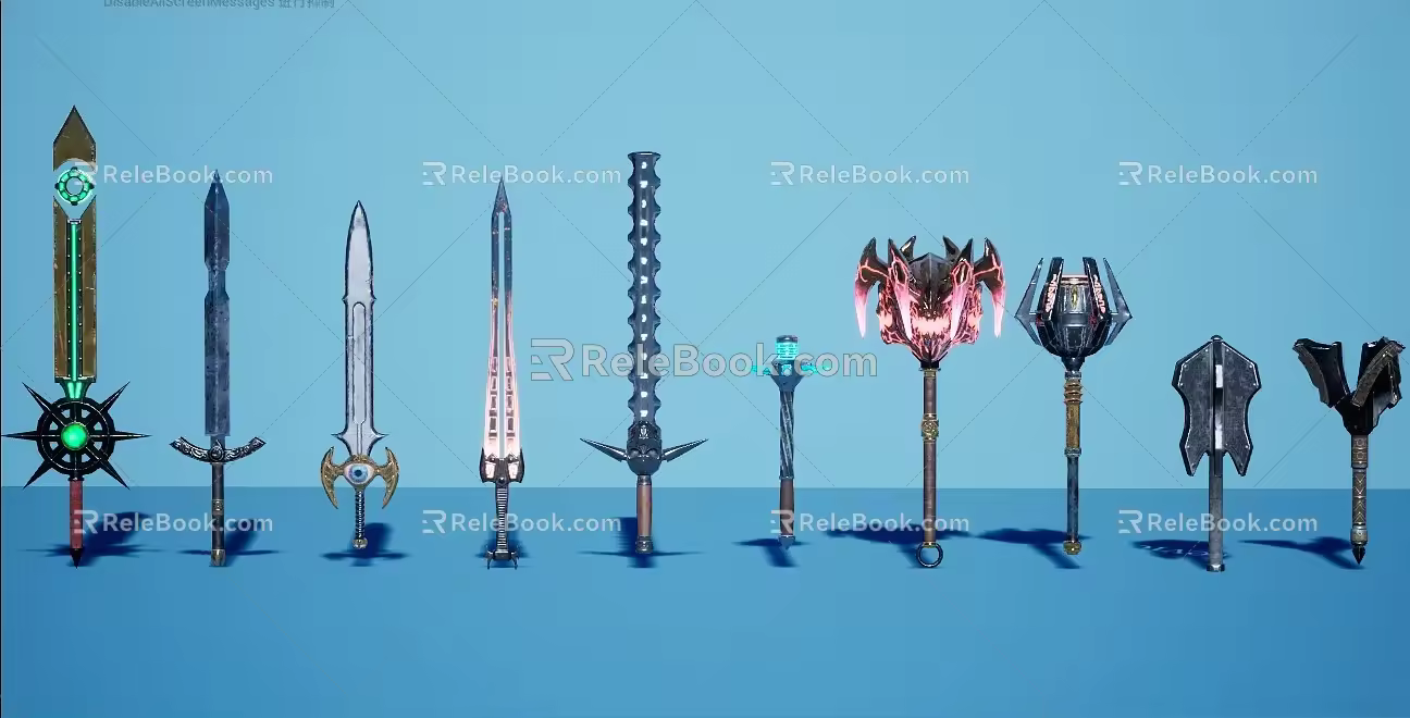 Sub-era weapon sword game props lightsaber hammer 3d model