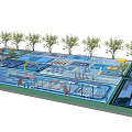 Fire Rescue Access Area Layout Near Children's Playground With Blue Equipment And Trees