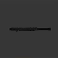 Modern Black Tactical Assault Rifle Weapon Featuring Rail System And Grip 3d model