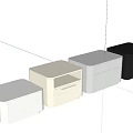 Modern Minimalist Bedside Tables In White Beige Gray Black With Simple Design