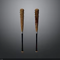 Pair of High Quality Wooden Baseball Bats With Ergonomic Handles For Sports