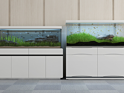 Modern fish tank ecological fish tank living room aquarium model