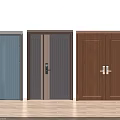 Various Home Interior Door Designs With Three Different Colors And Styles 3d model