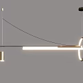 Modern Pendant Lights With Geometric Linear Curved Circular Metal Frame Designs 3d model