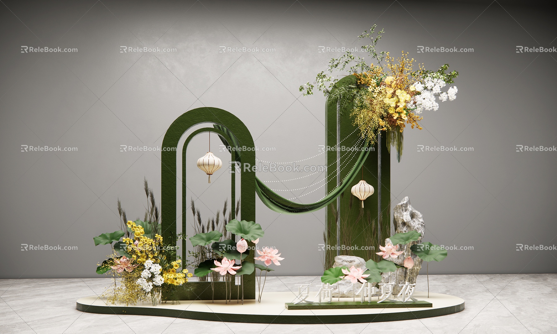 Dragon Boat Festival Beauty Chen Flower Art Beauty Chen Design Beauty Chen Guochao Beauty Chen Green Beauty Chen 3d model