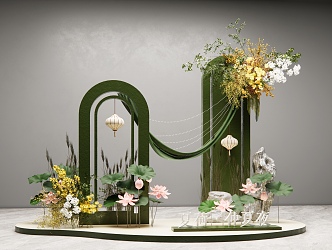 Dragon Boat Festival Beauty Chen Flower Art Beauty Chen Design Beauty Chen Guochao Beauty Chen Green Beauty Chen 3d model