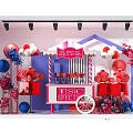 American Chen window jewelry window balloon lollipop window Valentine's Day 3d model