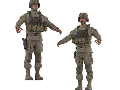 Modern Soldier Foreign Soldier 3d model
