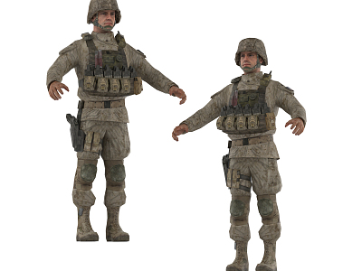 Modern Soldier Foreign Soldier 3d model