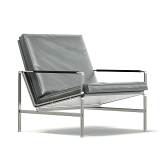 Modern Sofa Chair Casual Sofa Chair Simple Grey Single Chair 3d model