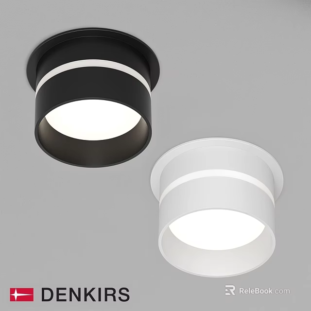 Modern Black and White Downlights Sleek Ceiling Lighting Fixtures for Home Interior 3d model 