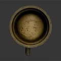 Vintage Brass Mug With Handle And Three Footed Base For Daily Use