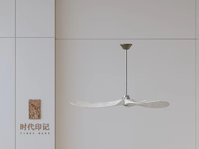 Elegant Modern Chandelier With Sleek Metal Frame And Leaf Shaped Design 3d model