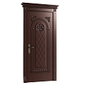 European-style entrance door security door iron door carved 3d model