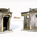 Old Dilapidated Rural Self Built House With Traditional Exterior And Weathered Walls