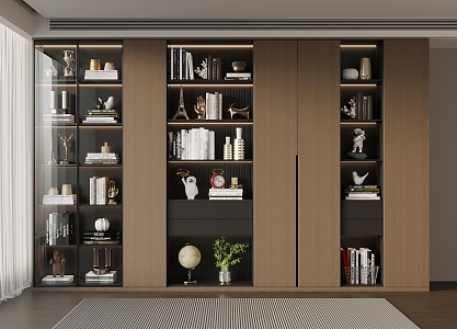 Italian Minimalist Bookcase 3d model