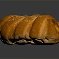 Golden Flaky Freshly Baked Croissant With Buttery Layers On Dark Background