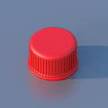 Yellow Plastic Bottle With Red Cap And Black Label For Daily Use 3d model